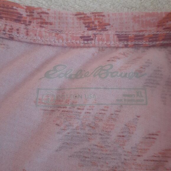 Eddie Bauer XL Pink Tropical Leaf Print Coast & Climb Sleeveless Maxi Dress - Picture 4 of 10